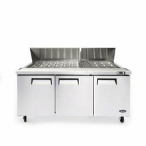 Atosa MSF8308GR 72&quot; 3 Section Mega Top Sandwich Prep Table, 30 Pan Free ... - $3,583.00