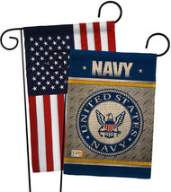 US Navy Burlap - Impressions Decorative USA Applique Garden Flags Pack GP108422- - £32.85 GBP