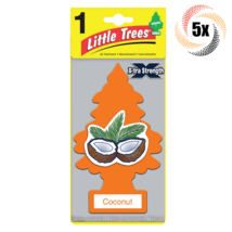 5x Packs Little Trees Single Coconut Scent X-tra Strength Hanging Trees - £8.71 GBP