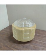 1930s Art Deco Light Fixture Globe Glass Frosted Clear Architectural Sal... - €20,29 EUR