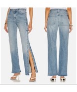 NWT RtA Michael Wide Leg Snap Button Jeans Natural Blue Women’s Size 29 - $139.95