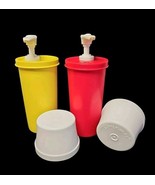 Tupperware #1329 Mustard and Catsup Ketchup Pump Dispensers with Lids P5... - €15,68 EUR