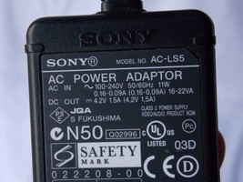 Original Sony AC-LS5 AC Power Adapter For Sony Cybershot DSC-P8,P10,P200,W70 - $17.99
