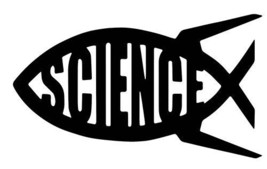 Science Fish sticker VINYL DECAL Ichthys Evolution Science Critical Thinking - $7.12