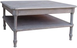 Coffee Table Cocktail Trade Winds Island Square Riverwash Gray Mahogany Frame - £1,054.63 GBP