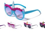 KIDS YOUTH GIRLS CAT FACE UNICORN HORN SUNGLASSES RETRO DESIGNER FASHION... - £9.35 GBP