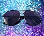 AMBER SCEATS Aviator Black Sunglasses New With Tags MSRP $119 - $94.04