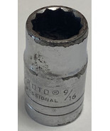 Vintage Proto 5418 1/2&quot; Drive Socket 9/16” 12 Point - $9.97
