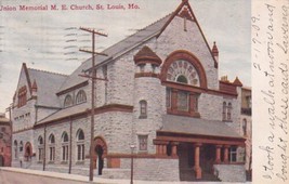 Union Memorial M. E. Church St. Louis Missouri MO 1909 Belleville Postcard D36 - £2.39 GBP