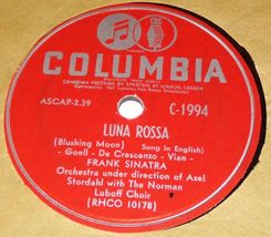 FRANK SINATRA FROM HIGHER &amp; HIGHER COLUMBIA 78 RPM RECORD US - £6.39 GBP