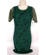 Lularoe Womens Julia 1/2 Sleeve Bodycon Dress Size XS Paisley Green Red - €15,50 EUR