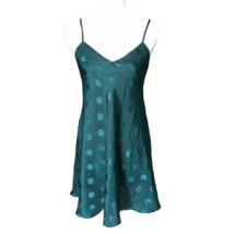 Vintage 80s Nightgown Sopre Lingerie Babydoll Short Gown Green Size S w/... - $21.29