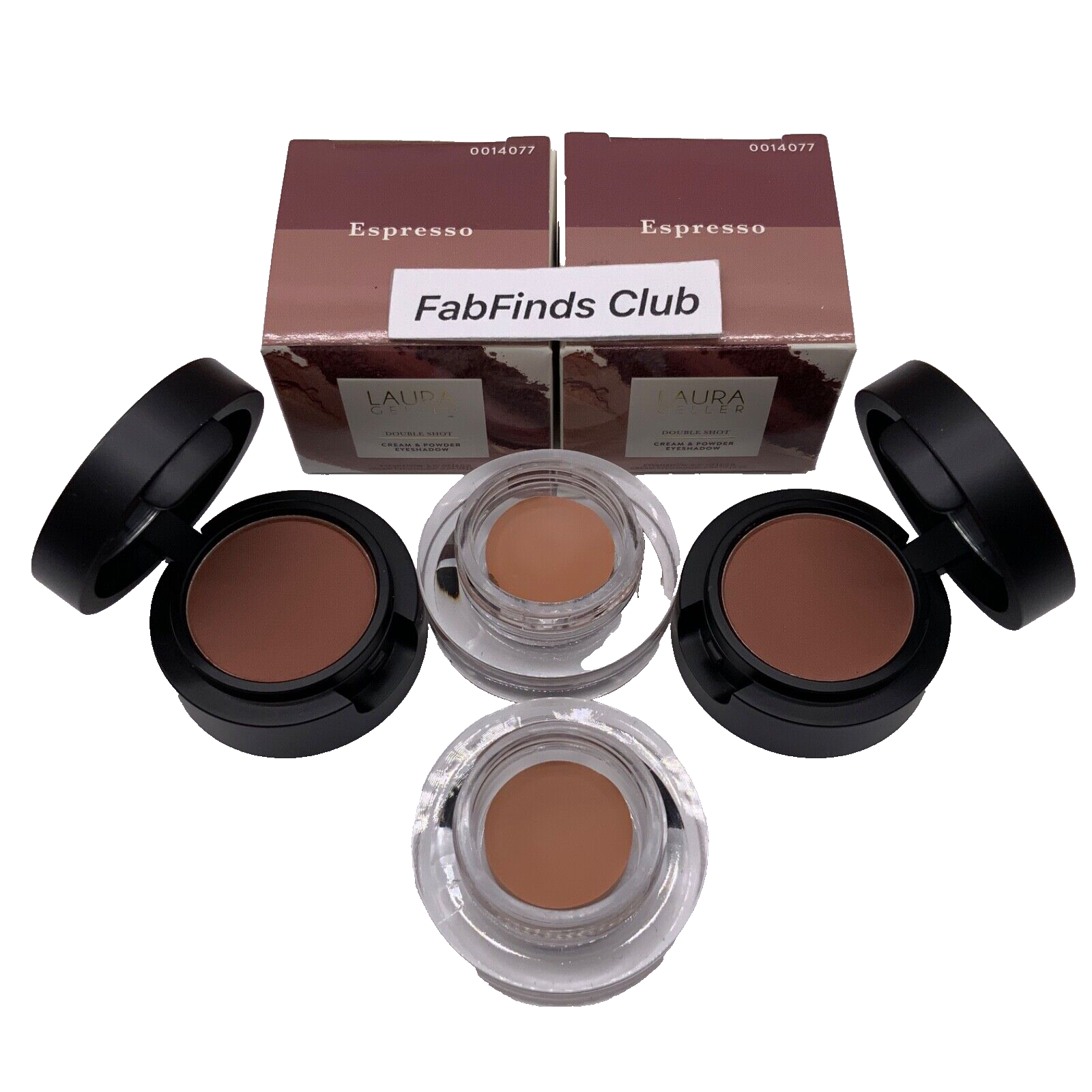 2x Laura Geller Double Shot Cream & Powder Eyeshadow Duo *Espresso* New in Bo... - $10.87