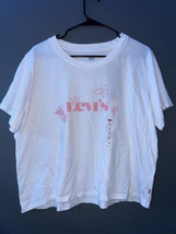 Levi&#39;s Graphic Logo Cropped T-Shirt Size 1X DEFECT - £18.86 GBP