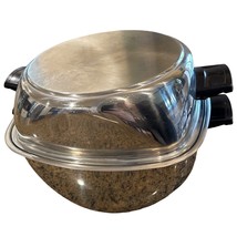 Vintage Aristo Craft Stainless Steel 6qt Stockpot Egg Poacher High Dome Lid - £51.95 GBP