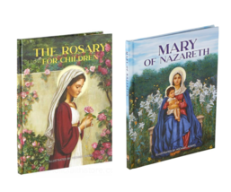 The Rosary for Children &amp; Mary of Nazareth Hardcover Book Set Catholic Kids - £15.97 GBP