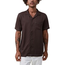 Cotton On Men&#39;s Riviera Short Sleeve Shirt Brown B4HP - €9,58 EUR+