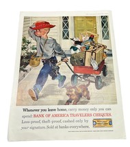 Bank of America Vintage Print Ad 1961 MCM Boy Runaway From Home Barbara Bradley - $18.97