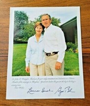 Autographed Prestige Gloss Finish Picture of George W. Bush and Laura Bush - £15.64 GBP
