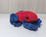 Wild Republic K&amp;M red blue small mini Plush poison dart frog - $5.93