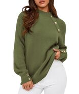 PRETTYGARDEN Womens Ribbed Knit Raglan Mock Neck Sweater Beige Size S - $510.21 MXN