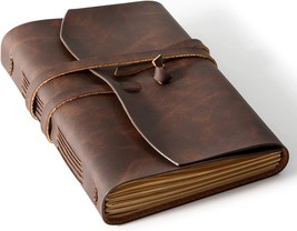 Leather Journal Notebook Leather Journals for Writing 260 Pages 5x7.1 Inches Vin - £30.67 GBP