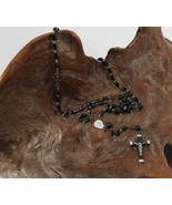 Vintage INRI Crucifix Catholic Jesus Christian Cross Pendant Rosary Neck... - $225.05 MXN