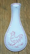 Spoon Rest Rooster Ceramic Andrea by Sadek 8 1/2&quot; Hanging or Counter - £22.30 GBP