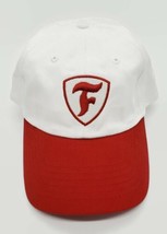 Firestone Hat Baseball Cap F Logo White And Red Hook &amp; Loop Adjustable - $24.49