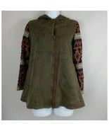 Miss Me Girls Denim Jacket Sweatshirt Hoodie Zipper-Front Aztec Design S... - £15.24 GBP