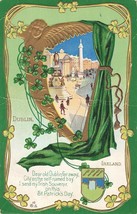 San Patrizio Giorno ~ Dear Vecchio Dublino Irlanda Far Via ~1912 Goffrato Dorato - £6.22 GBP
