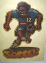 Soccer Screamin Gleamin Glitter Iron-On Decal Donruss Retro Vintage Original #1 - £9.23 GBP