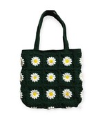 Hand Crocheted Daisy Granny Square Tote Bag - Customizable Colors  - $88.90 CAD