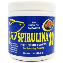 Zoo Med Spirulina 20 Flake Food 1 Oz For Everyday Feeding - £9.87 GBP