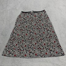 Wrapper Skirt Women Large Black Red White Geometric Print Elastic Waist ... - £9.07 GBP