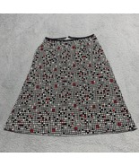 Wrapper Skirt Women Large Black Red White Geometric Print Elastic Waist ... - $11.40