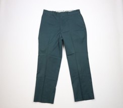 Vintage 60s 70s Lee Mens 34x29 Faded Mechanic Work Wide Leg Pants Green USA - £62.54 GBP