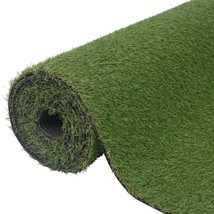 vidaXL Artificial Grass Rectangular Green/Brown Outdoor Lawn Turf 12ft x 20ft - $268.05 CAD