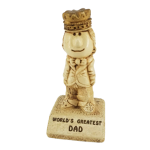 Russ Berrie Paula Figurine WORLD&#39;S GREATEST DAD Statue 70s Gift Father V... - $9.94