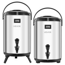 VEVOR Insulated Beverage Dispenser, 3.2 Gal Stainless Steel Thermal Drin... - $105.99