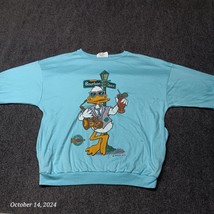 Vintage New Orleans French Quarters Sweatshirt Duck Sax Graphic Cartoon 80s - £21.30 GBP