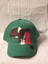 EAGLE MEXICAN FLAG MEXICO  BASEBALL CAP HAT ( GREEN ) - £9.06 GBP