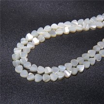 Sea  Beads  White Freshwater s Charm DIY Ma Jewelry  Shape Mother Of s Strand Be - £44.92 GBP