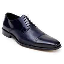 Belvedere Studio Men's Dress Shoes Alexander Deerskin Leather Navy image 10