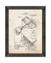 Aeroplane-kite Patent Print Old Look with Black Wood Frame - £20.06 GBP+