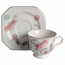 Mikasa Silk Flowers Footed Cup &amp; Saucer Set - £17.36 GBP