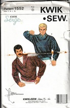 KWIK SEW 1552 PATTERN SWEATER 2 STYLES SZ SMALL, MEDIUM, LARGE - £4.12 GBP