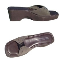 Donald Pliner Taupe Mesh Sandal Wedge Shoe New Flexible Non Slip Sole $2... - $88.00