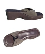 Donald Pliner Taupe Mesh Sandal Wedge Shoe New Flexible Non Slip Sole $2... - $120.35 CAD