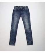 Miss Me Womens 27 Jeweled Thick Stitch Angel Wings Mid Rise Skinny Denim... - $87.94 CAD